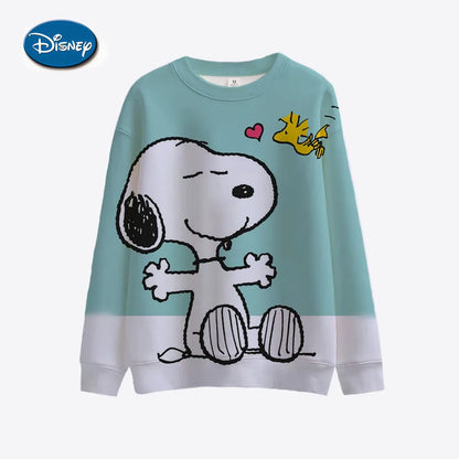 Mickey Mouse Print Women Hoodies Sweatshirts Streetwear Cute Oversized Hoodies Pullover Cropped Hoodies Females Y2k