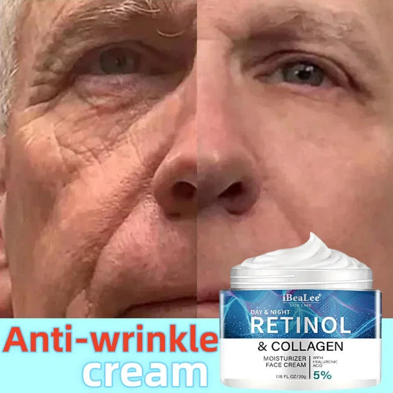Retinol Anti-wrinkle Cream For Men Collagen Anti-Aging Removal Face Neck Wrinkle Efficient Moisturizing Firming Korean Skin Care