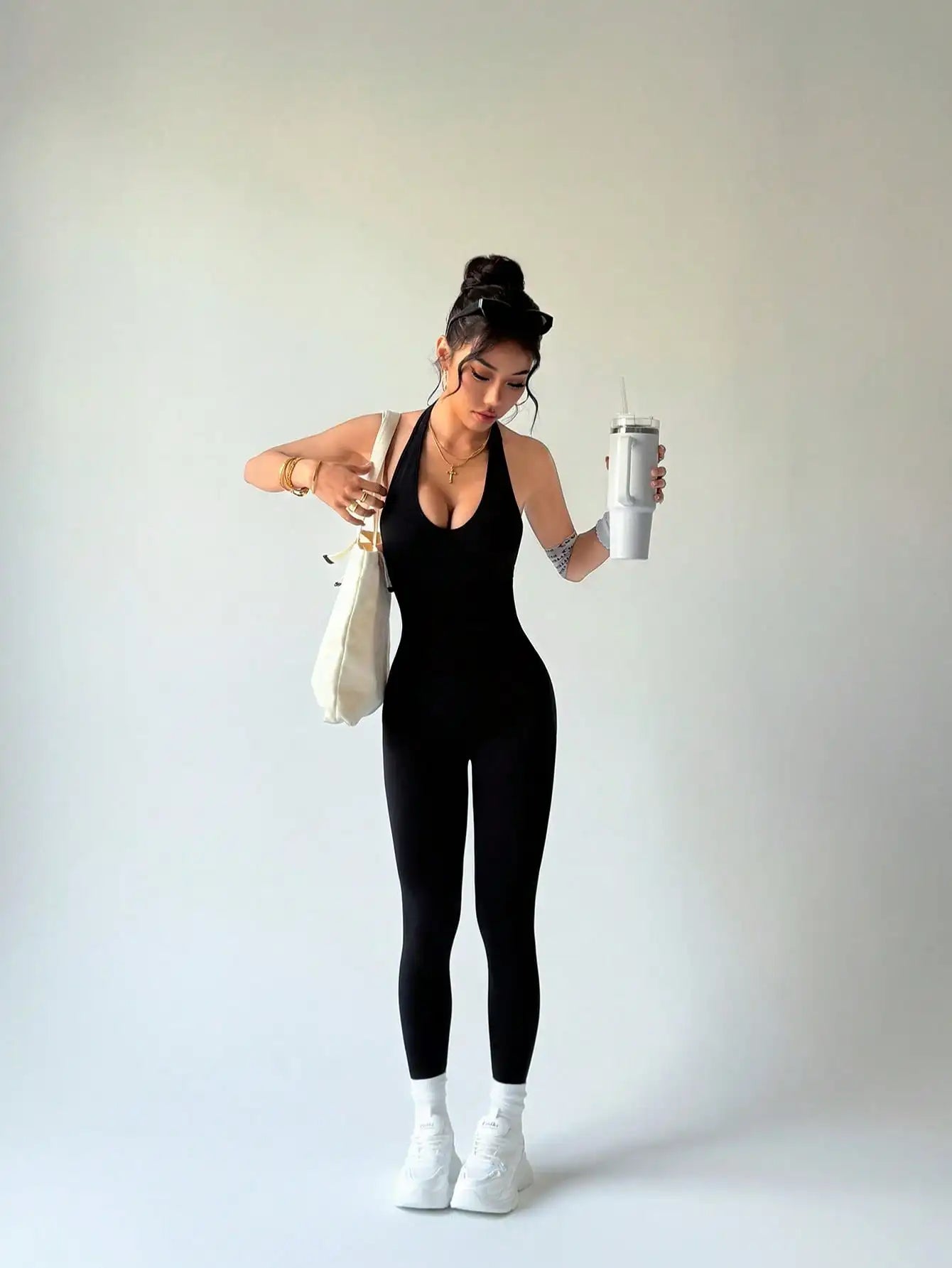 One-Piece Yoga Jumpsuit Skinny Short Sportswear Woman Gym Clothing Workout Clothes Fitness Stretch Bodysuit For Women tracksuit Badiee Stylez