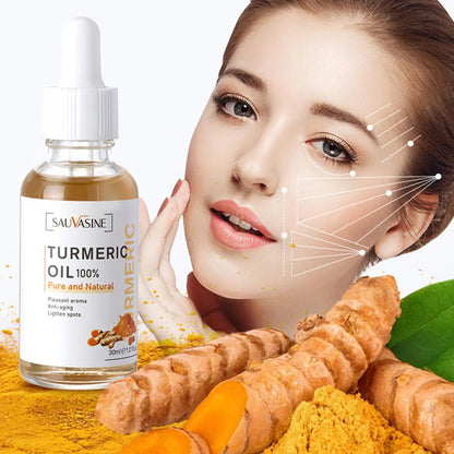 5 Piece Set Turmeric Facial Care Acne Cleansing Cream,Anti-Aging Serum,Dark Spot Moisturizer Fade Spots for Radiant Skin Care