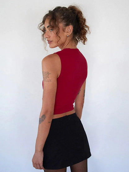 Y2K Women'S Bow Tie-Up Tank Tops Wide Shoulder Straps Bandage Camisole Sexy Low Cut Crop Tops Female Vest Tops