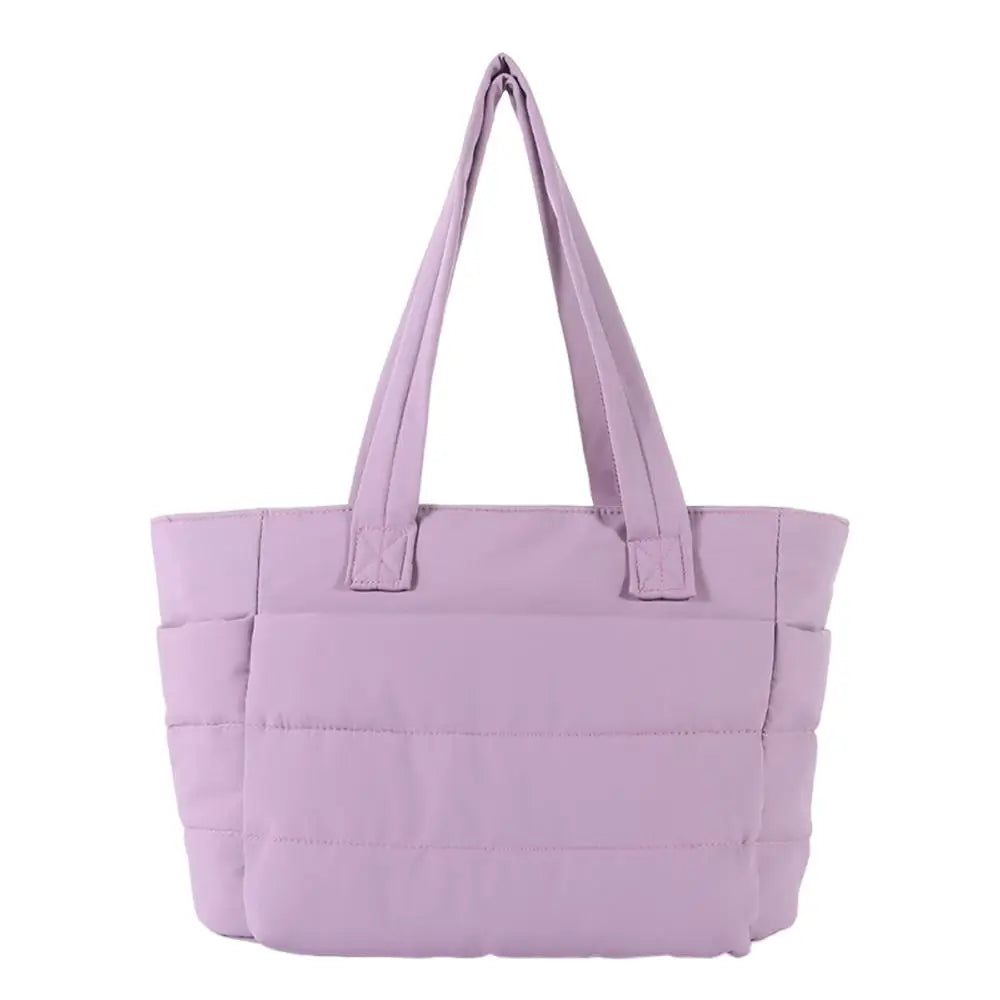 New Large Capacity Tote Bag Versatile Handbag for Women Commuting Bag Messenger Shoulder Bag Multiple Pockets Mummy Bag light purple