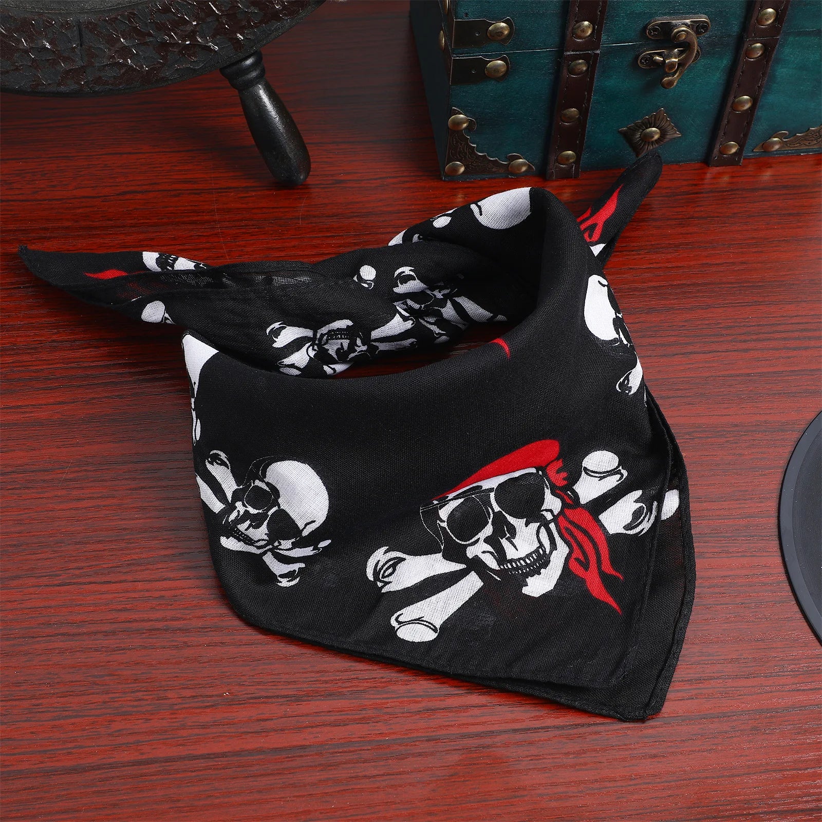 6pcs Pirate Skull Headscarf Bandana Headband Handkerchief Skeleton Cosplay Costume Props Accessories