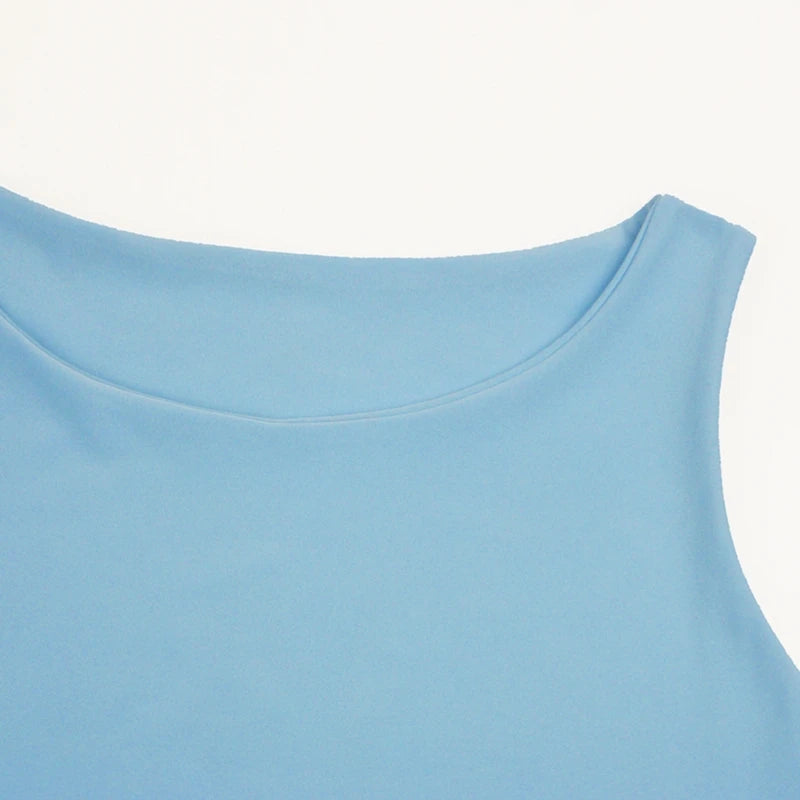 Woman Clothing Bodysuits Sleeveless Slim Fitness Double Layer Cloth Knitted Jumpsuits Sex Leggings Playsuits 2024 Y2K Qtraf2407