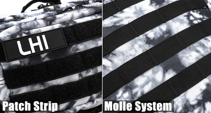 LHI 45L Tactical Backpack for Men and Women Large Athlete Gym Bag Outdoor Sports Hiking Survival Rucksack with Bottle Holder