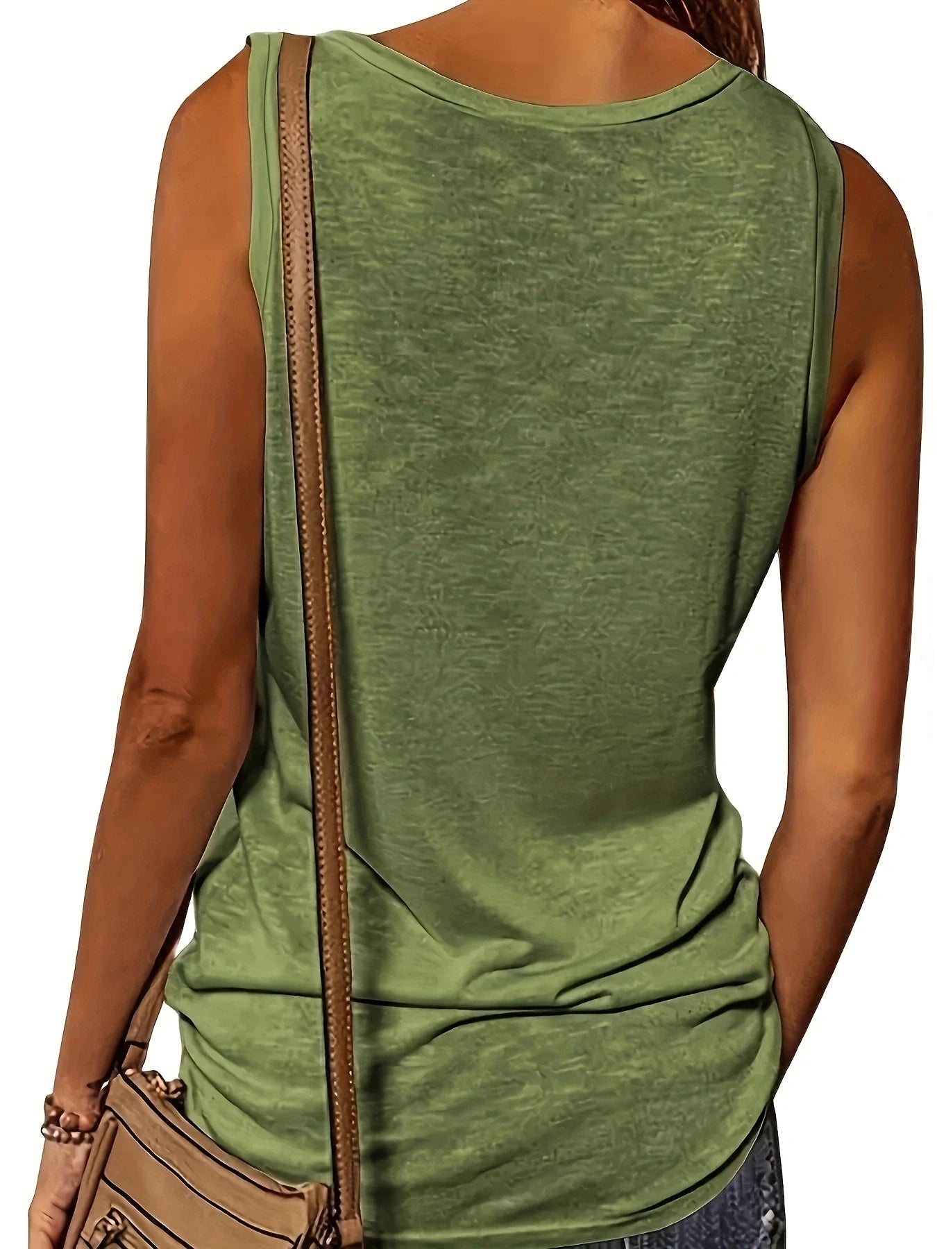 Versatile Women's V-Neck Half-Zip Tank Top - Casual All-Season Wear with Durable Stretch Fabric