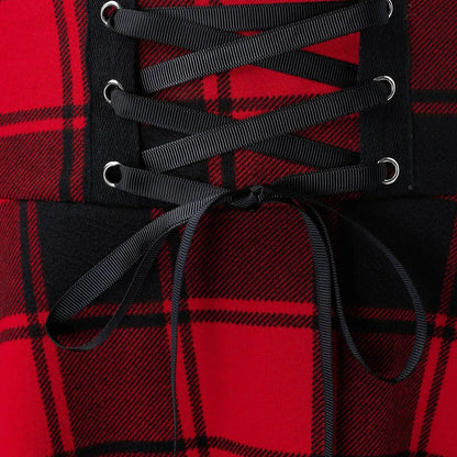 Black Checkered Women's Gothic Skirt Women Pleated Plaid Skirts Spring Autumn Girl Hip Hop Female Punk Goth Mini Skirt Clubwear