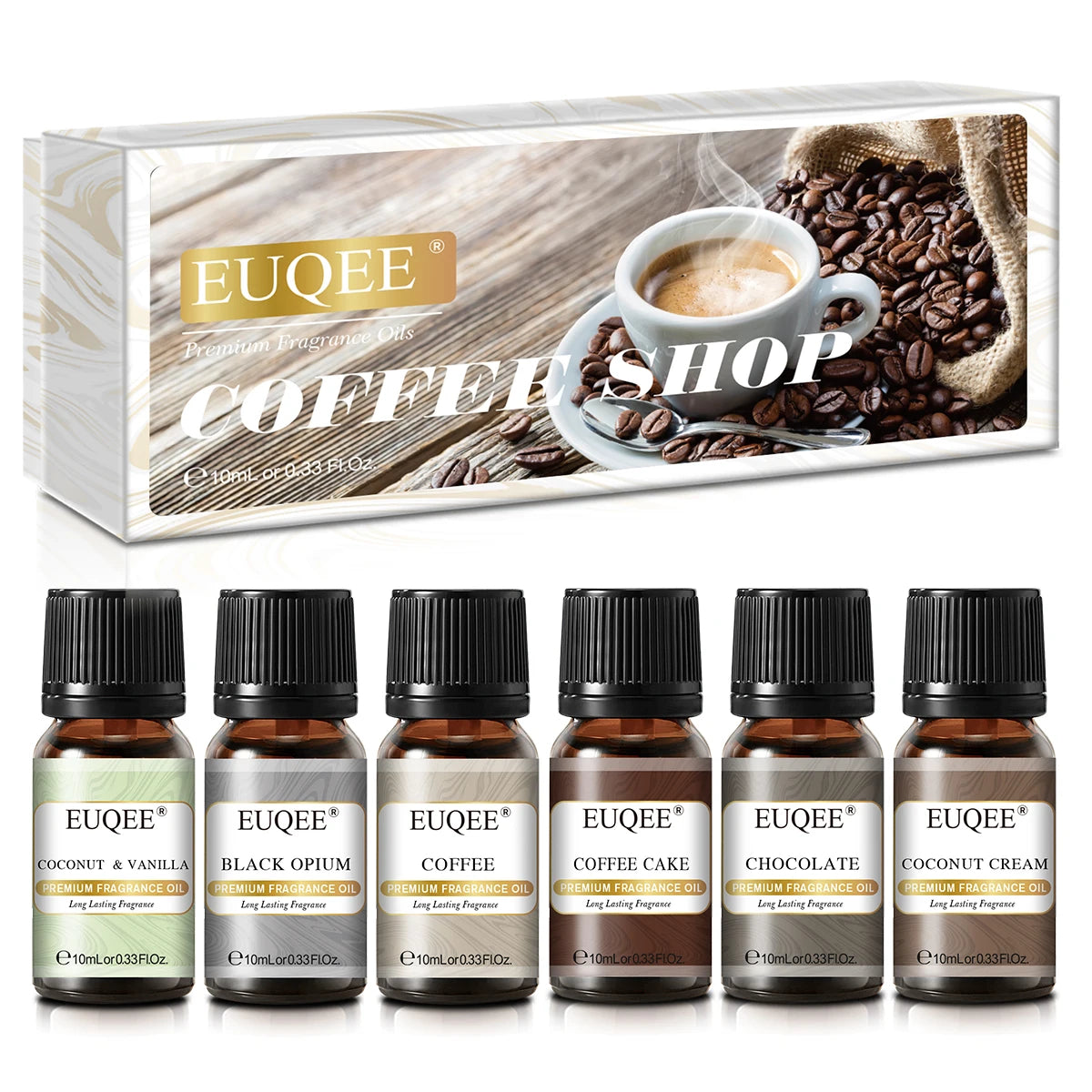 EUQEE 10ML Men's Fragrance Oil For Car Diffuser,Making Candle Leather Forest Pine Coffee Cake Cedarwood Bay Rum 1pcs/3pcs/6pcs - Badiee Stylez
