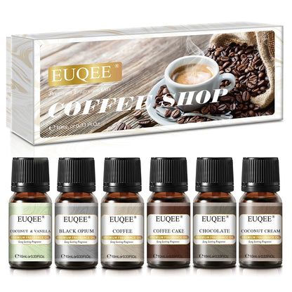 EUQEE 10ML Men's Fragrance Oil For Car Diffuser,Making Candle Leather Forest Pine Coffee Cake Cedarwood Bay Rum 1pcs/3pcs/6pcs - Badiee Stylez