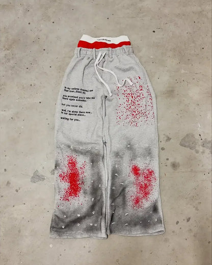 Eyehategarment Pants Fashion American Hip Hop Women Jogger Drawstring Sweatpants Oversize Double Waist Cargo Trousers Streetwear high quality8