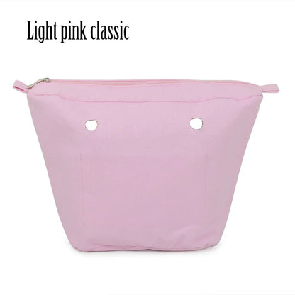 TANQU New Waterproof Inner Bag Organizer Insert Zipper Pocket for Classic Mini Obag Canvas Material for O Bag light pink Classic CHINA