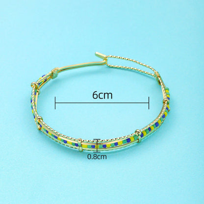 Wholesale New Arrival Stainless Steel Jewelry Green and Yellow Color Orula Elegua Bracelet Mix Beads Unisex Bangle For Women Men Badiee Stylez