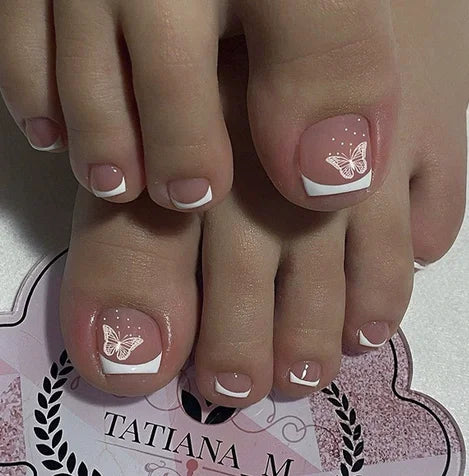 24pcs Black False Toenails Solid Color Glossy Fake Toenails Wearable Full Cover Ins Square Press on Toenail Patch for Girl Women New1 CHINA