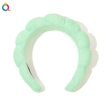 Wash Face Headbands For Women Puffy Sponge Hair Bands Cuff Waterproof Bands Absorbent Wristbands Girls Hair Accessories Set Badiee Stylez
