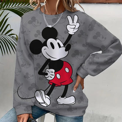 Mickey Mouse Print Women Hoodies Sweatshirts Streetwear Cute Oversized Hoodies Pullover Cropped Hoodies Females Y2k ANZ5JZ0193