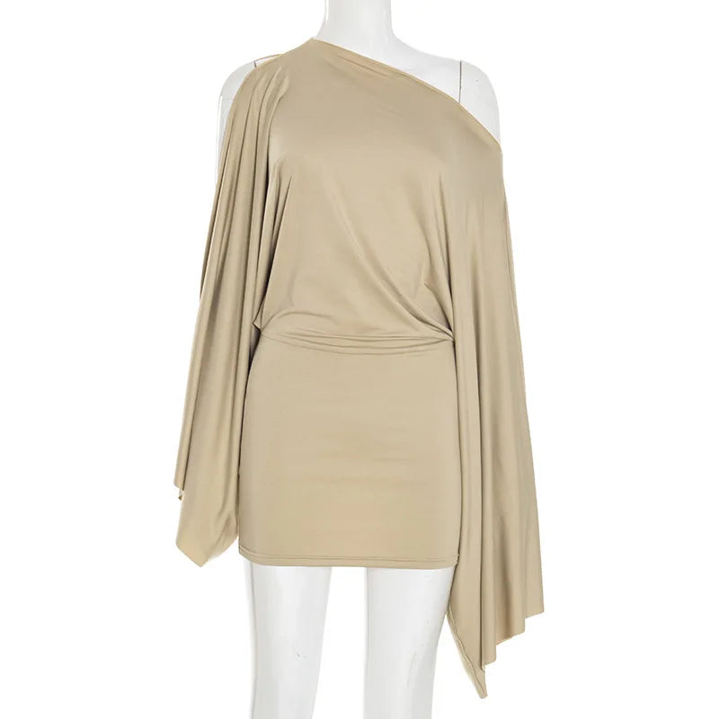 Nsauye Y2K Women Sexy High Street Fashion Mini Wrap Night Club Long Sleeve Dress Hollow Out Casual Evening Party Dress 2025