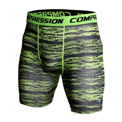Compression Shorts Men 3D Print Camouflage Bodybuilding Tights Short Men Gyms Shorts Male Muscle Sport Elastic Running Shorts L(60-70kg)