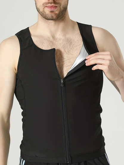 1pcs Sauna Sweat Suits Shirt Vest Waist Trainer for Men Compression Workout Shapewear Excersize Gym Clothes Working Out