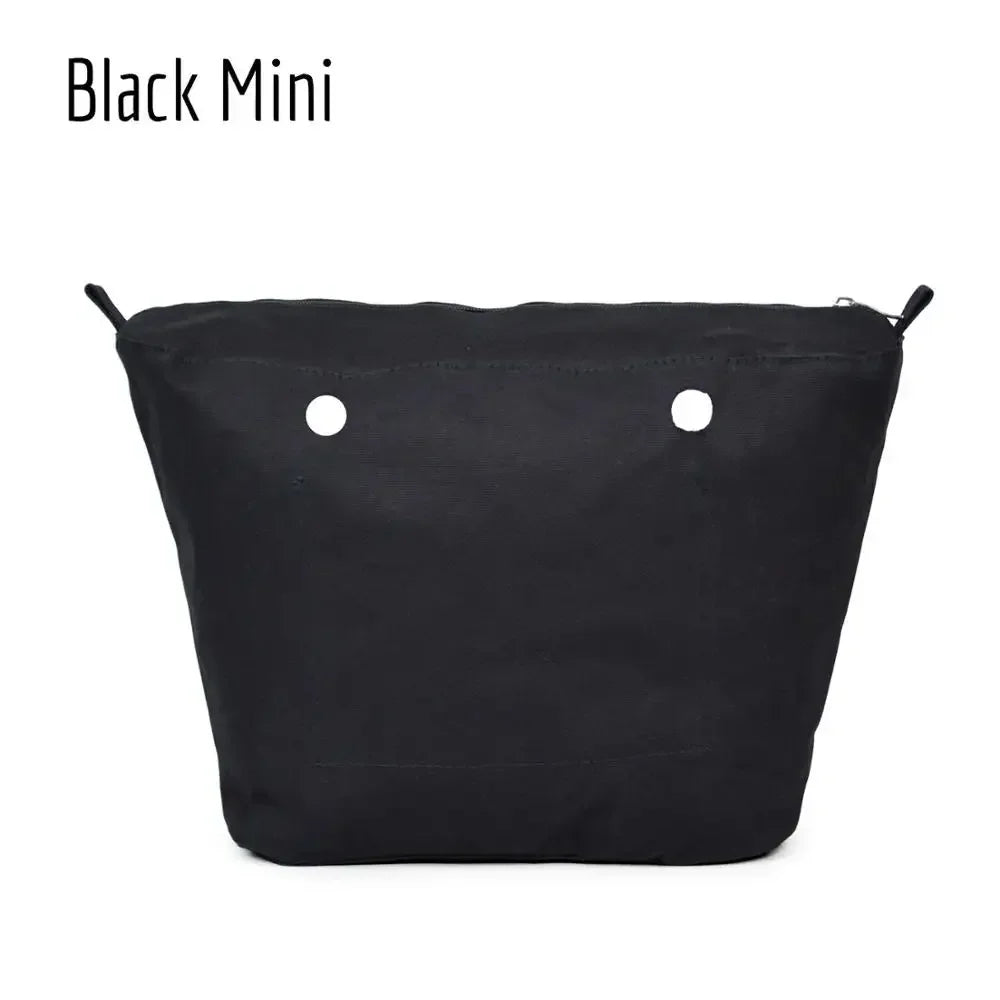 TANQU New Waterproof Inner Bag Organizer Insert Zipper Pocket for Classic Mini Obag Canvas Material for O Bag Black mini CHINA