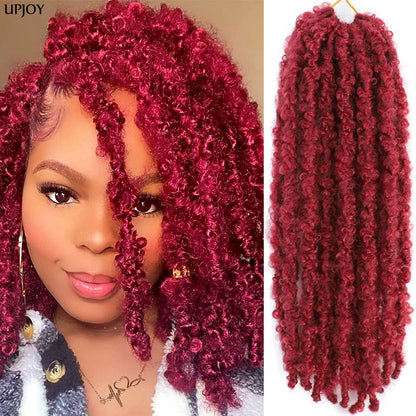 Butterfly Locs Crochet Hair 12 inch Handmade Butterfly Soft Locs Crochet Hair Extensions Synthetic Braiding Hair 12Strands/pack Badiee Stylez