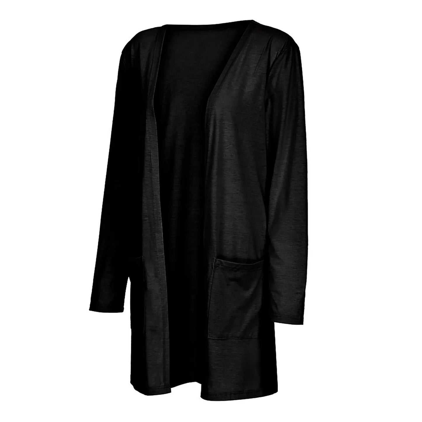 New Style Solid Color Simple Casual Long Sleeve Cardigan Pocket Jacket From Europe America Men Women Fashion Outerwear