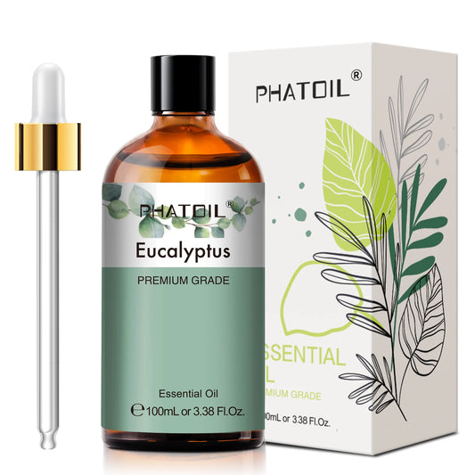 PHATOIL 100ml Eucalyptus Essential Oil For Skin Lavender Vanilla Jasmine Lemon Bergamot Aroma Oil for Aromatherapy Candle Making - Badiee Stylez