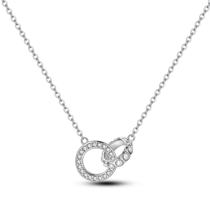 Original 925 Sterling Silver Necklace For Women Class Style Heart Shape Romantic Style High Quality Women Necklace Jewelry Gift KTN041