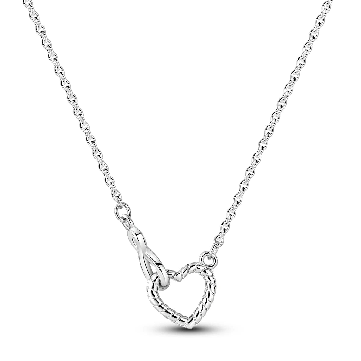 Original 925 Sterling Silver Necklace For Women Class Style Heart Shape Romantic Style High Quality Women Necklace Jewelry Gift KTN005