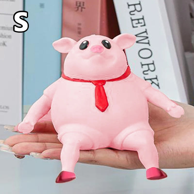 Pet Squeezing Pink Pig Stress Relief Toy Cute Squeezing Animal Cute Little Pig Doll Stress Relief Toy Pet Supplies New