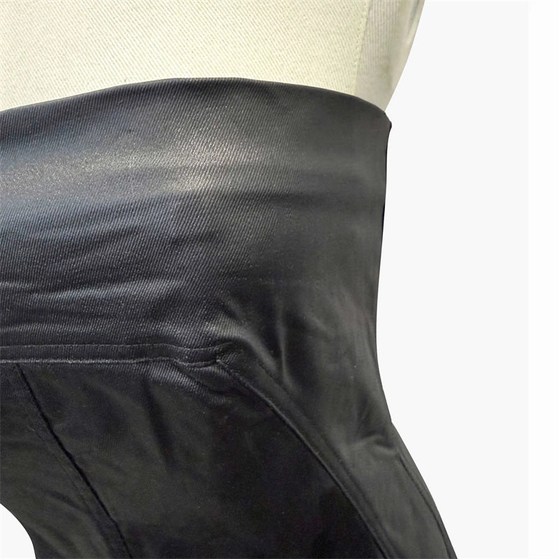 Women's dress New sexy backless long dresses for autumn 2025 PU coated hip hugging dress party dresses y2k floor length dress