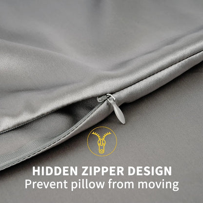 100% Natural Mulberry Silk Pillowcase with Hidden Zipper Double Sided Pure Silk Pillow Case Touch Soft &Cool Suitable for Summer Badiee Stylez