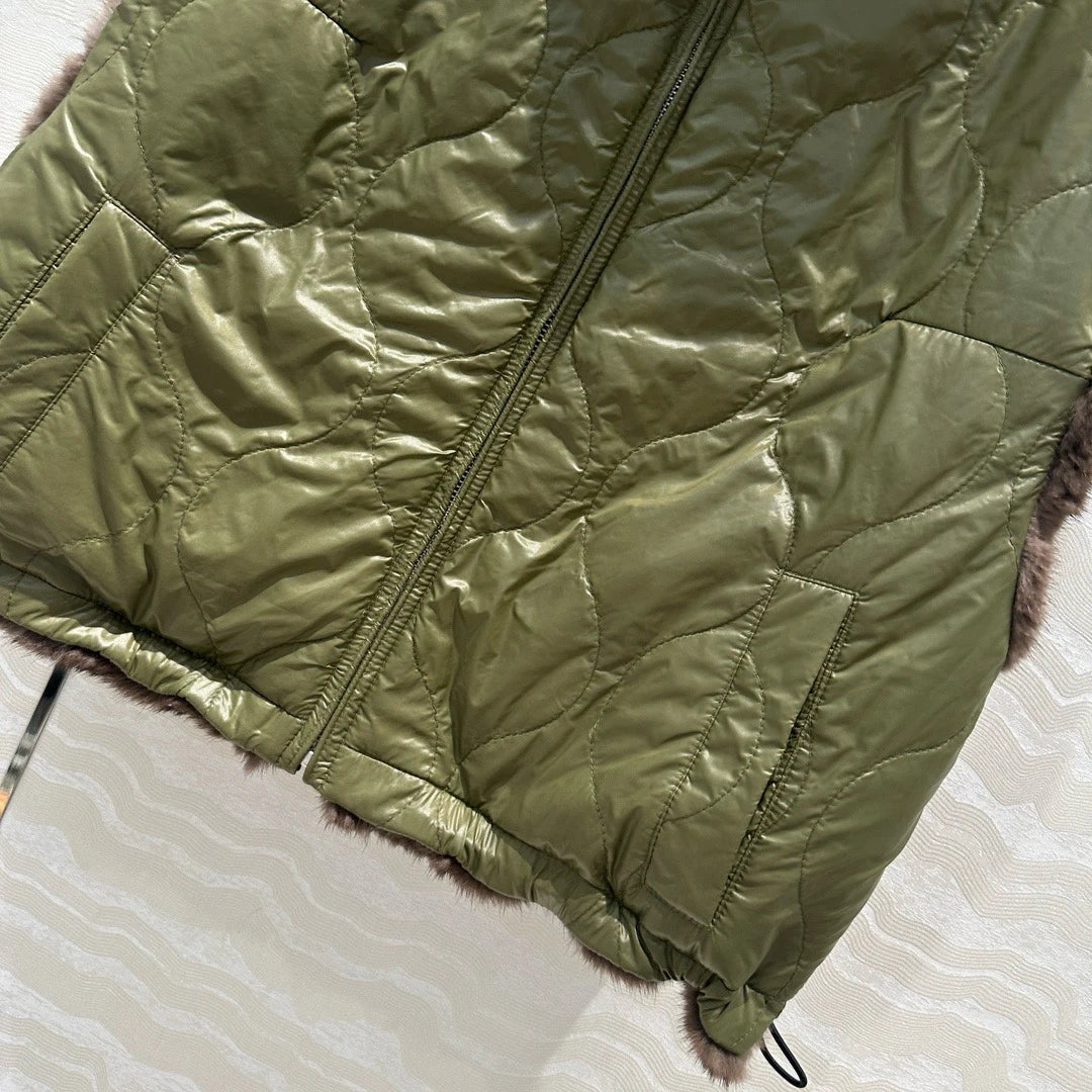 Autumn-winter luxurious short mink zippered vest Badiee Stylez