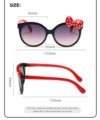 Disney Minnie Mouse Girls Sunglasses Figure Anime Kawaii UV Protection Summer Sunglasses Cute Funny Glasses Toys Birthday Gift