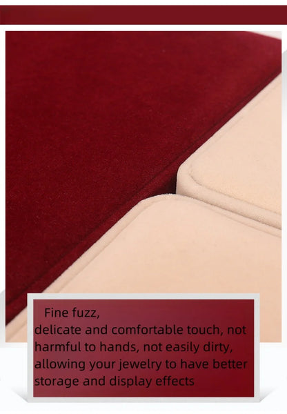 Velvet Pearl Necklace Gift Display Jewelry Set Box Wedding Ring Earring Bracelet Jewellery Packaging Storage Organizer Wholesale