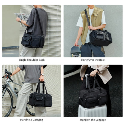 AJI Women Travel Bag Nylon Handheld Travel Bag Carry On Luggage Bag Large Capacity Weekender Gym Sport Holdall Overnight Bag