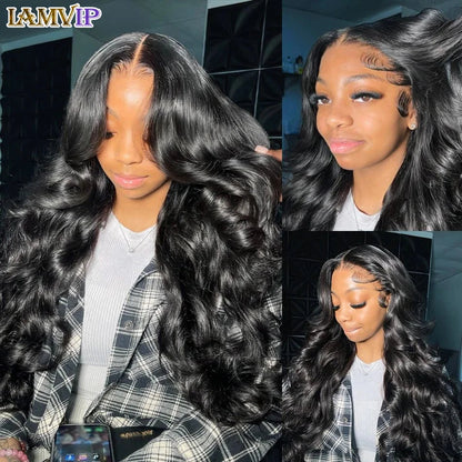 250% 30-36inch Body Wave 13x6 Hd Frontal Human Hair Pre-plucked Lace Brazilian Remy 13x4 Front Wig 4x4 Closure With Hd Full Lace Badiee Stylez