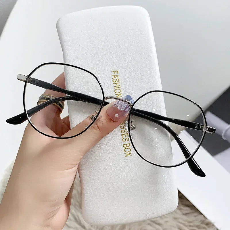 Retro Elegant Anti Blue Light Glasses Round Metal Frame Vintage Computer Gaming Eye Protection Classic Eyeglasses Badiee Stylez