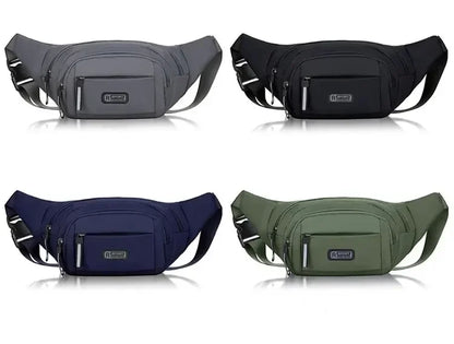 Men Canvas Fit Waistpack Mobile Fanny Waist Packs Men's Sports Outdoor Leisure Running Anti Theft Ultra Thin Invisible Waist Bag