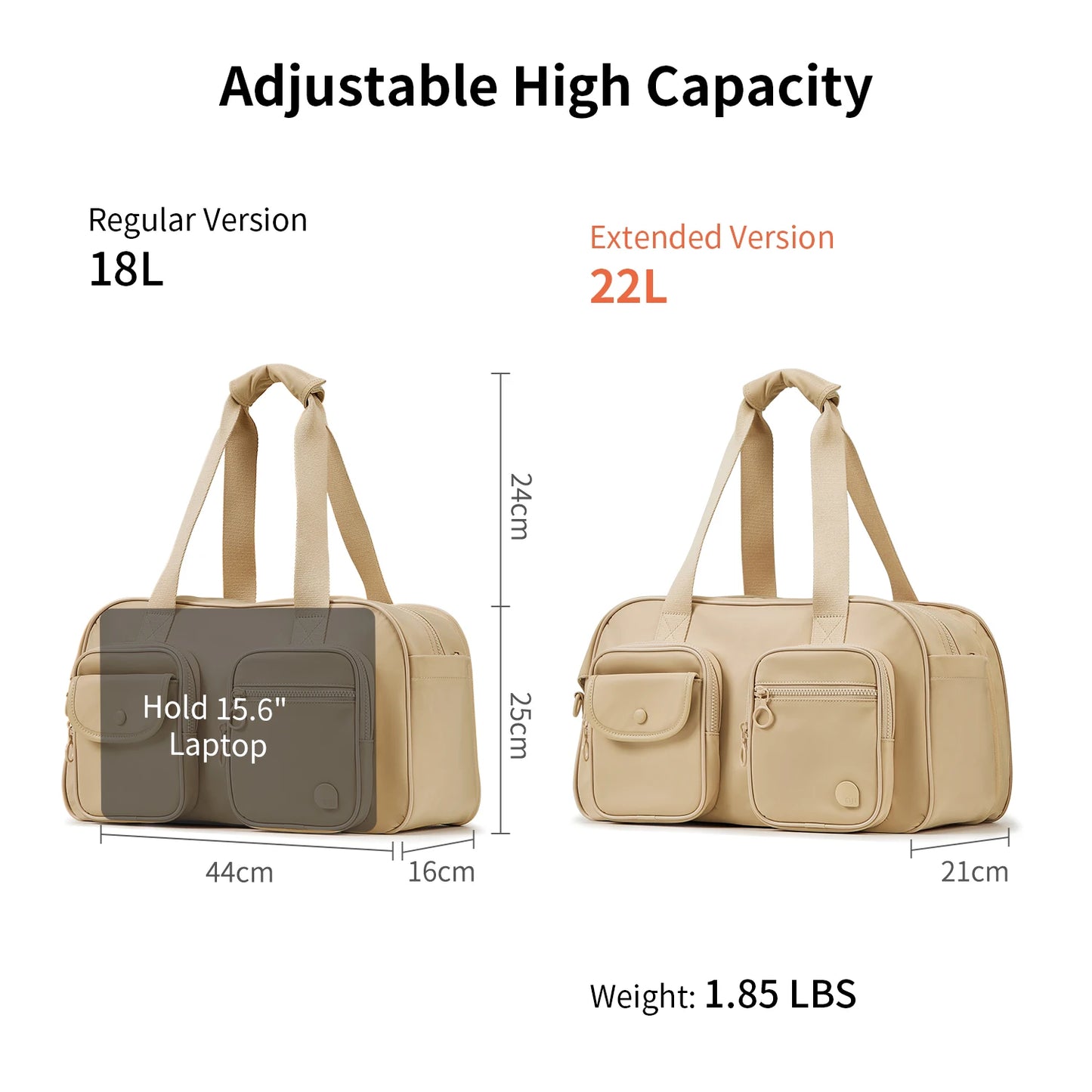 AJI Women Travel Bag Nylon Handheld Travel Bag Carry On Luggage Bag Large Capacity Weekender Gym Sport Holdall Overnight Bag
