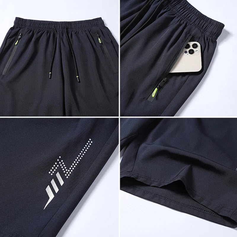Quick-drying Shorts Men Board Short Pants Summer Breathable Sports Shorts Men Casual Elastic Running Gym Fitness Men's Shorts Badiee Stylez