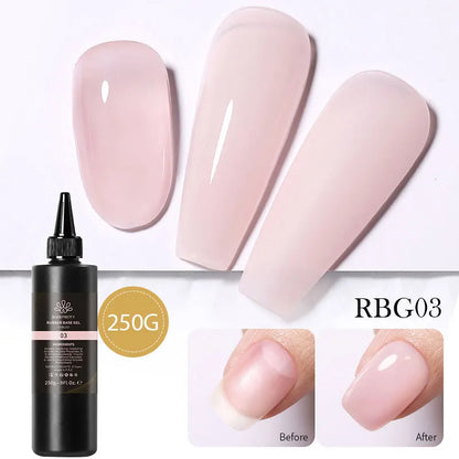 BORN PRETTY 250g Translucent Jelly Red Nude Gel Nail Polish Winter Autumn Manicure Soak Off UV LED Nail Art Gel Christmas Red 250grubber03