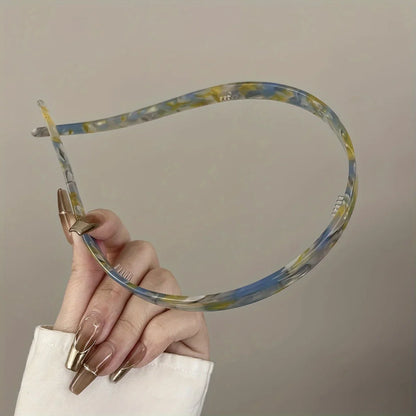 1pc Ladies Non-Clamping Ear Bone Hair Accessories Acetic Acid Headband Headband High-End Hairband Girls 2025 New Summer Elegant E Style CHINA