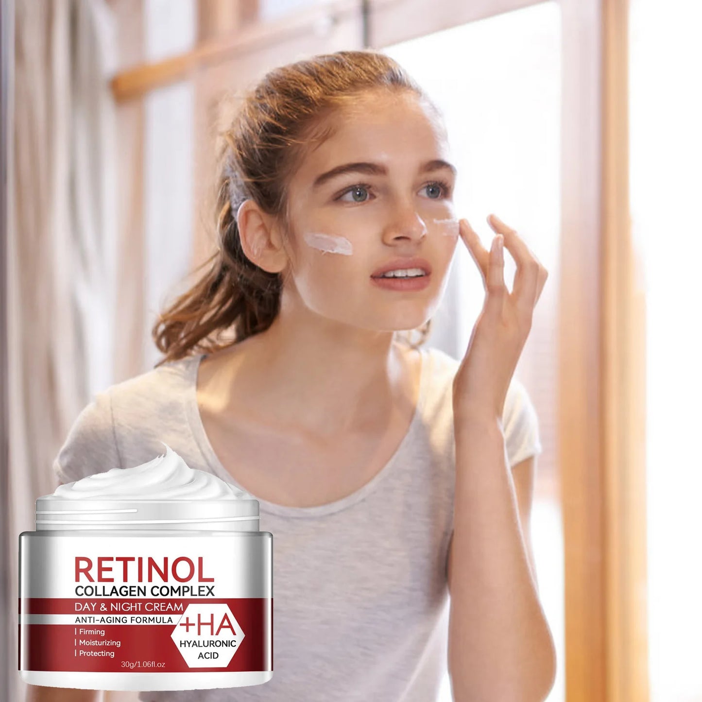 Retinol Face Moisturizer Moisturizing Retinol Cream Anti-Wrinkle Aging Moisturizing Shrink Pores Whitening Smooth Retinol