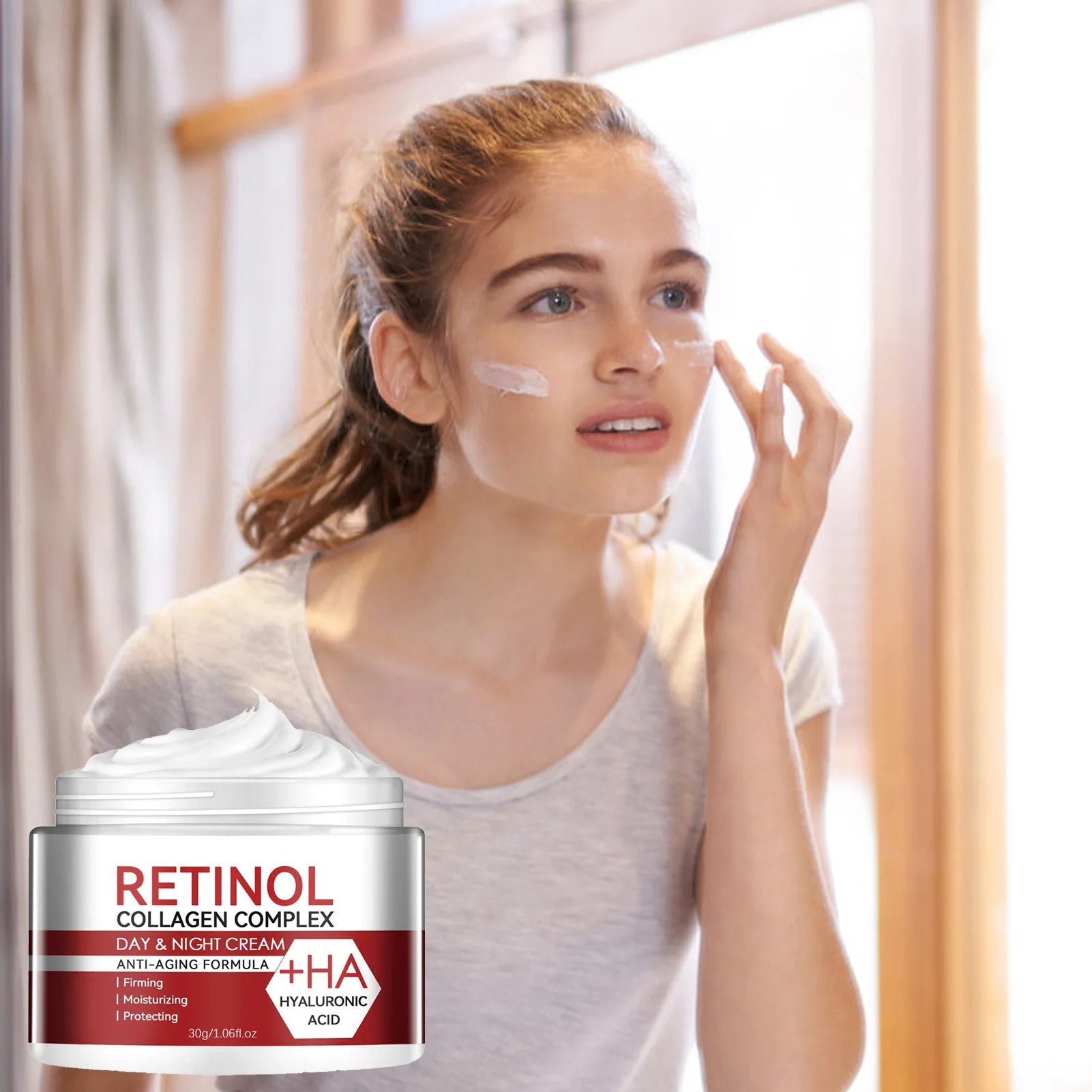 Retinol Face Moisturizer Moisturizing Retinol Cream Anti-Wrinkle Aging Moisturizing Shrink Pores Whitening Smooth Retinol