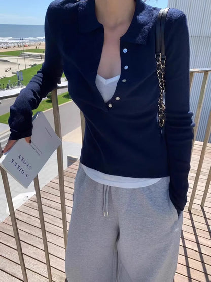 Tonngirls Korean Style Knit T Shirt Women Long Sleeve Skinny Streetwear Pullovers Fake Two Pieces Tops Fashion Autumn Winter Top