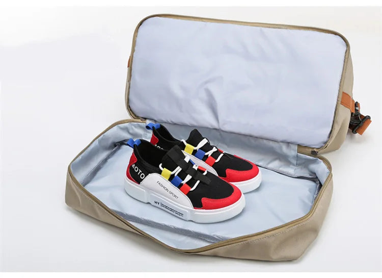 Unisex Large Capacity Travel Tote Bags Women Canvas Travel Handbag Men Sports Shoulder Bag Waterproof Travel Duffle Bag Foldable