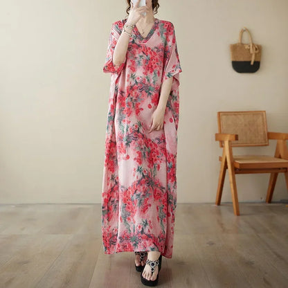 Summer Dress for Women Clothing Long Dress Fashion Clothes Cotton Vintage Harajuku Elegant Streetwear Maxi Beach Dresses Q One Size
