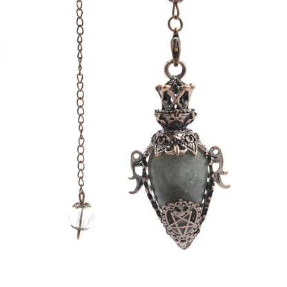 Healing Natural Stone Crystal Pendulums for Divination Black Obsidian Pendant Quartz Pendulum Dowsing Spiritual Pendulos X202 Labradorite