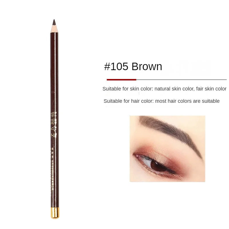 Pencil-shaped Wooden Eyebrow Pencil Waterproof Sweat-proof Eyebrow Pen Smooth Eyebrow Pencil Lasting Not Easy To Faint Cosmetics 105 Brown
