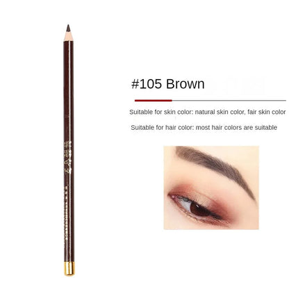 Pencil-shaped Wooden Eyebrow Pencil Waterproof Sweat-proof Eyebrow Pen Smooth Eyebrow Pencil Lasting Not Easy To Faint Cosmetics 105 Brown